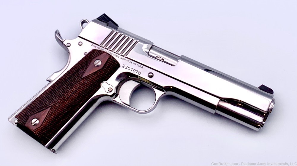 Dan Wesson Bright Polished Stainless Steel Custom Shop Razorback 1911 10mm-img-2