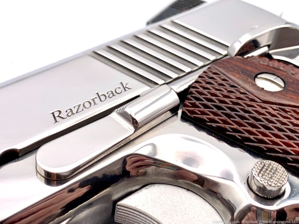 Dan Wesson Bright Polished Stainless Steel Custom Shop Razorback 1911 10mm-img-3