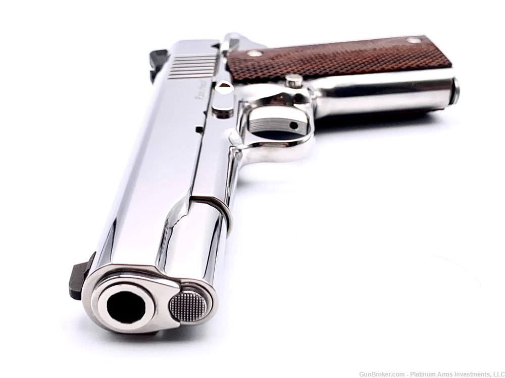 Dan Wesson Bright Polished Stainless Steel Custom Shop Razorback 1911 10mm-img-0