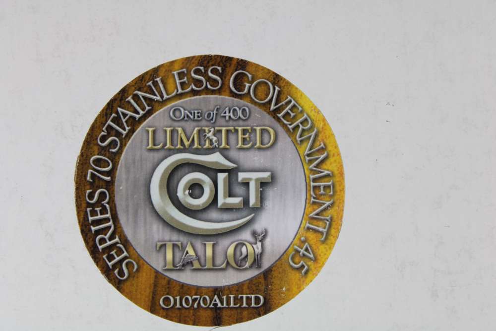 Colt .45ACP Government Talo Dist Exclusive 1 of 400 special SNs made 2015-img-15