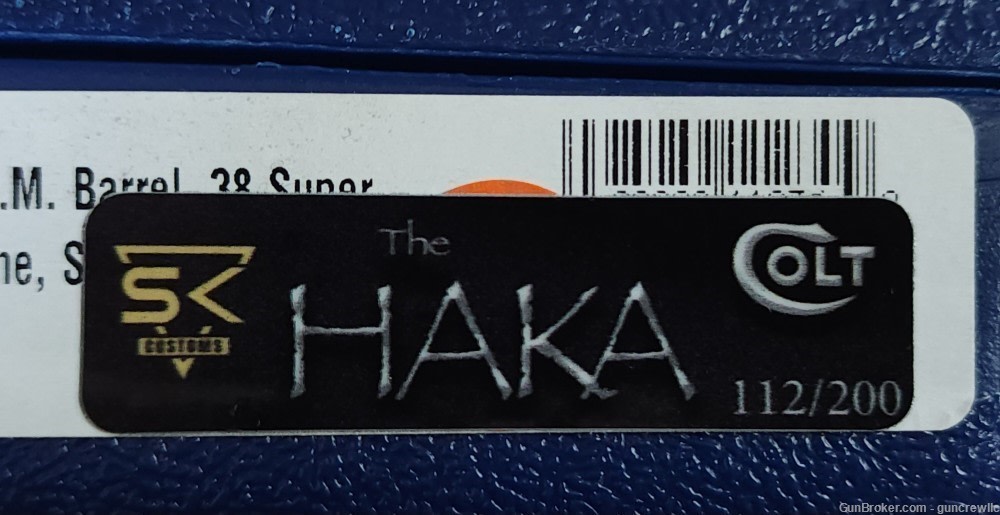 Colt SK Customs THE HAKA SS Stainless 24K Gold Polynesian 38 Super Layaway-img-1