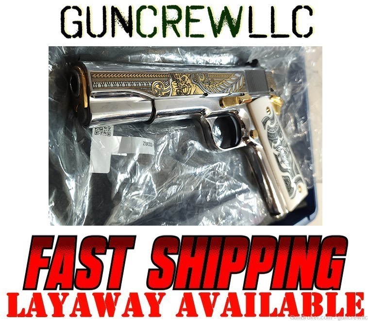 Colt SK Customs THE HAKA SS Stainless 24K Gold Polynesian 38 Super Layaway-img-0