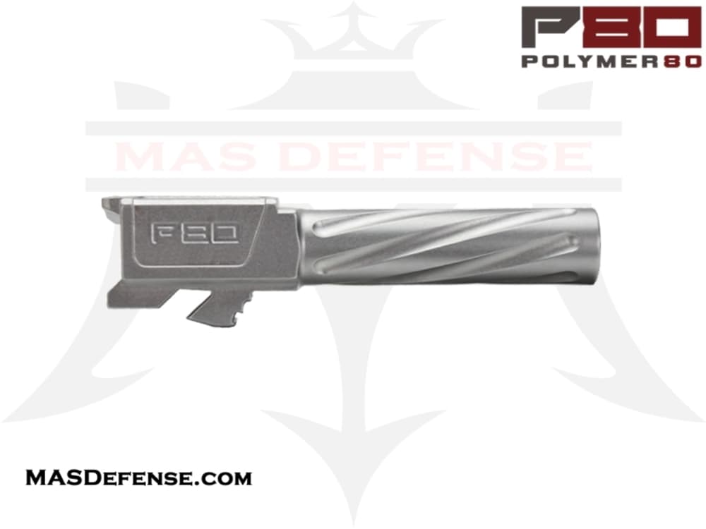 POLYMER80 SUB-COMPACT 9MM BARREL GLOCK 26 FITMENT FLUTED STAINLESS STEEL P8-img-0