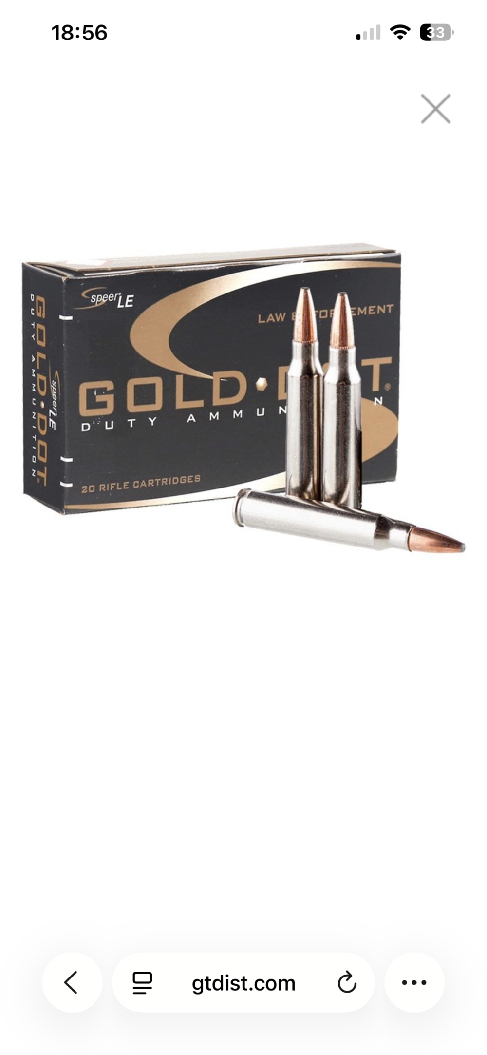 Speer Gold Dot .223 Rem 62gr Bonded Soft Point Duty Ammo LE Case of 500 | -img-1