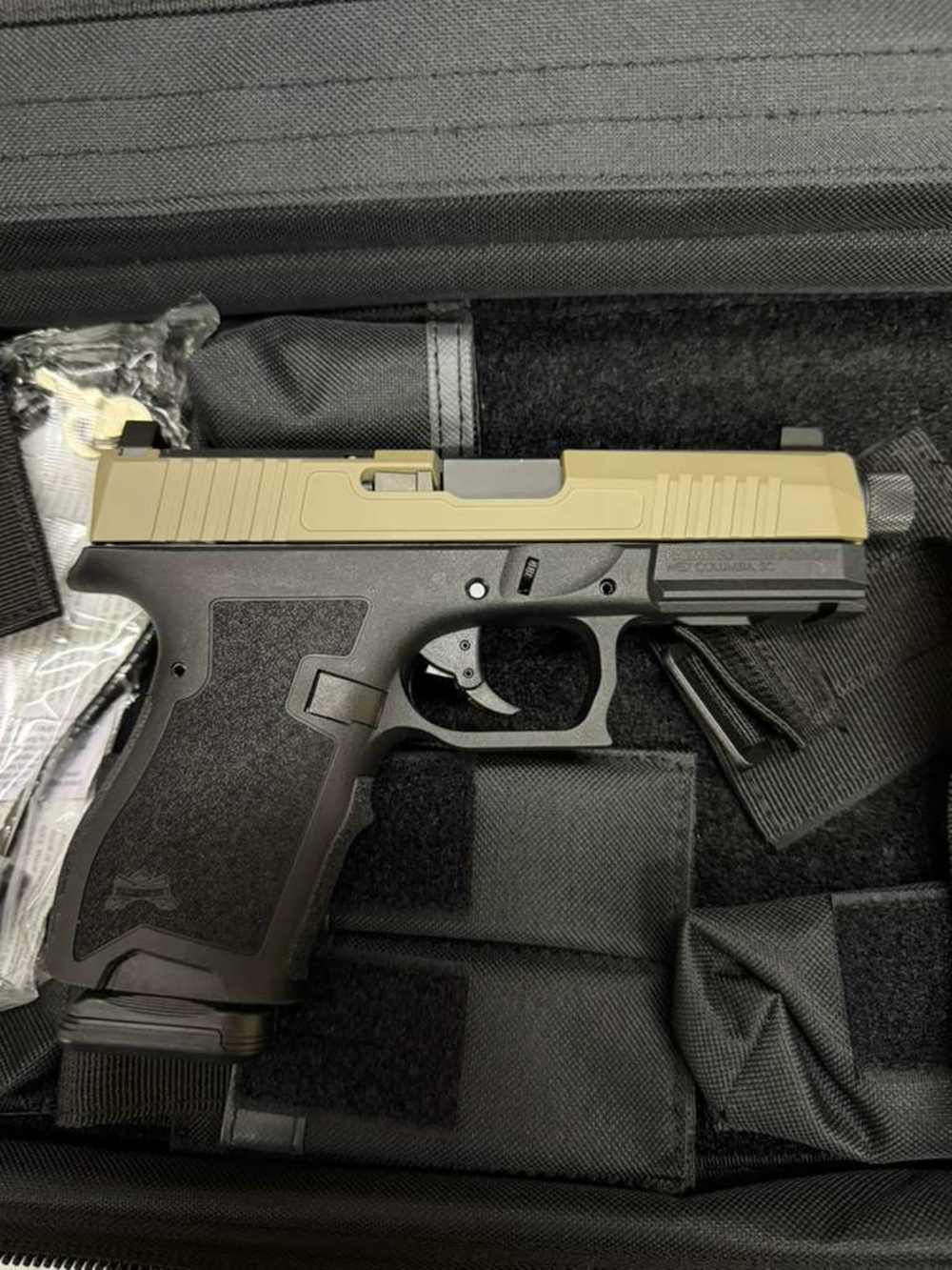PSA Dagger Compact, 9mm Pistol With Extreme Carry Cuts, Two-Tone Sniper Gre-img-0