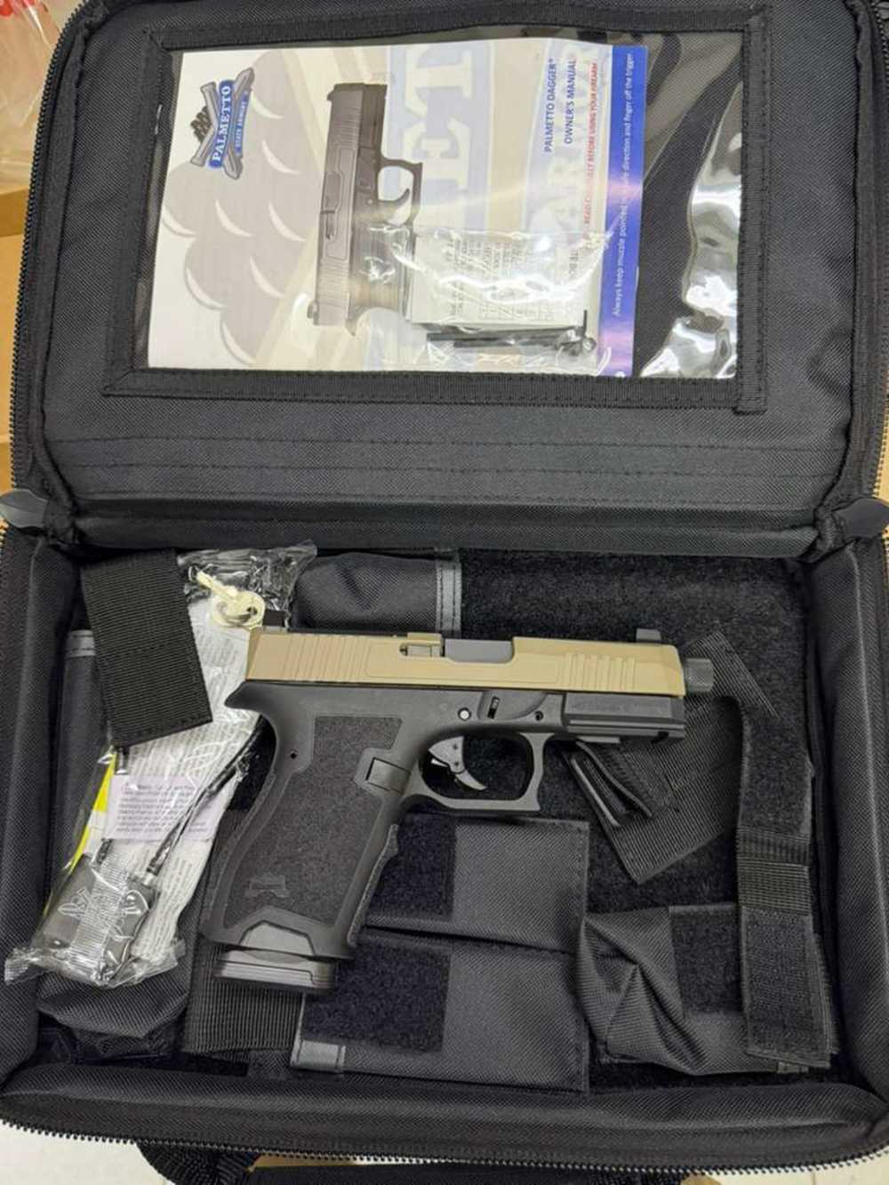 PSA Dagger Compact, 9mm Pistol With Extreme Carry Cuts, Two-Tone Sniper Gre-img-2