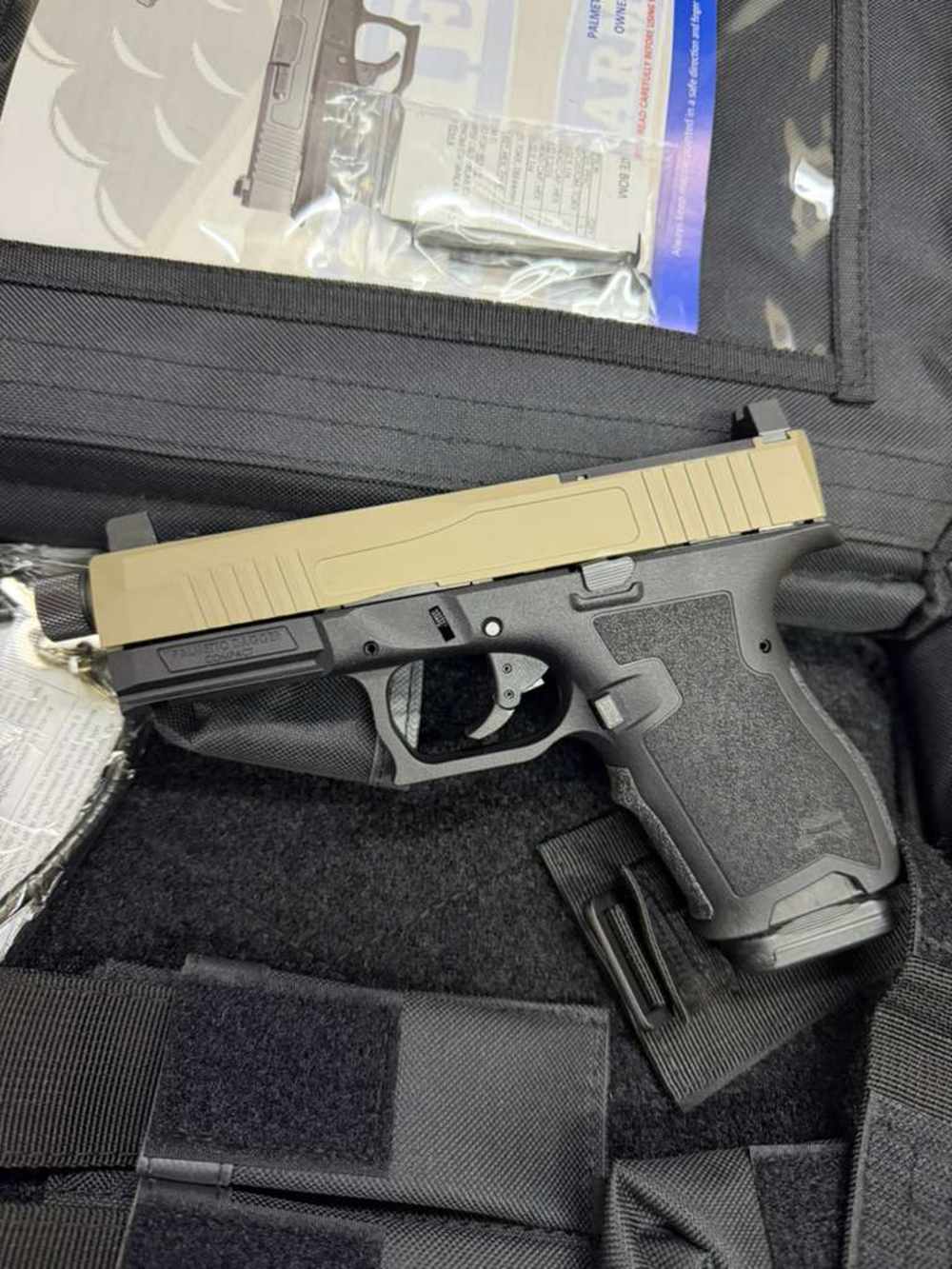 PSA Dagger Compact, 9mm Pistol With Extreme Carry Cuts, Two-Tone Sniper Gre-img-1