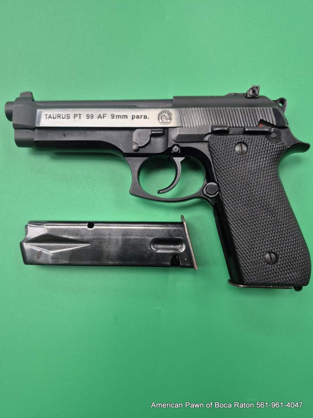 Taurus PT-99 AF 9MM 4.9" (DA/SA) Full-Size Semi-Automatic Pistol 15-Rounds-img-0