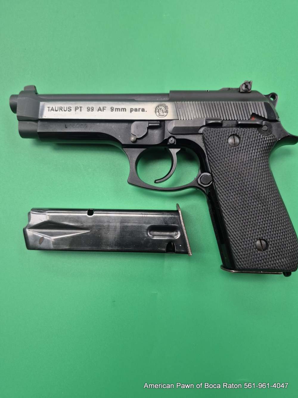 Taurus PT-99 AF 9MM 4.9" (DA/SA) Full-Size Semi-Automatic Pistol 15-Rounds-img-1