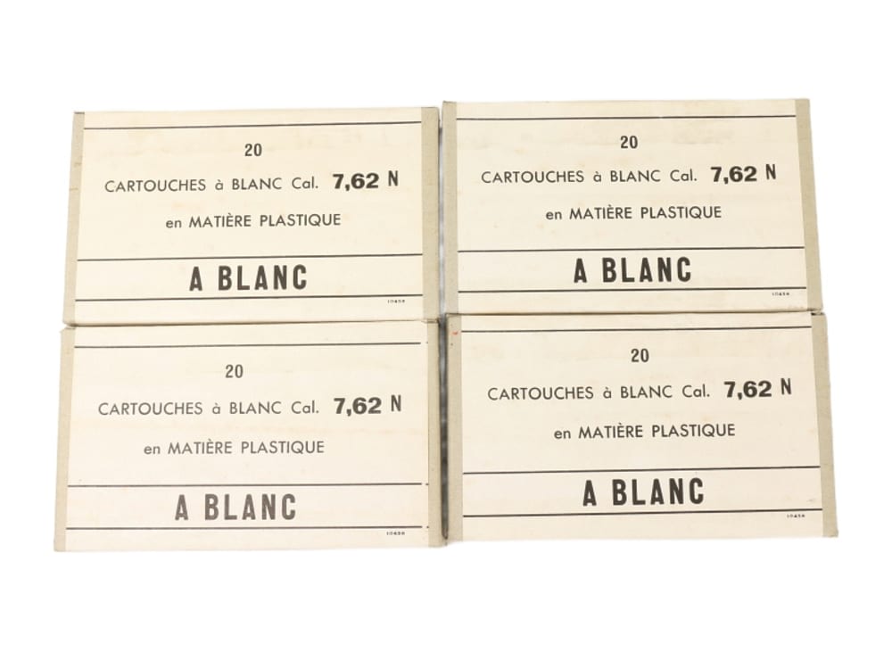 French 7.62 NATO Blank Ammunition 4 Boxes-img-0