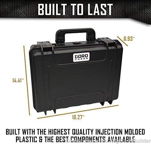 4 Pistol 12 Magazine DORO Heavy Duty Gun Case w/ Blue TopGuard Foam-img-5