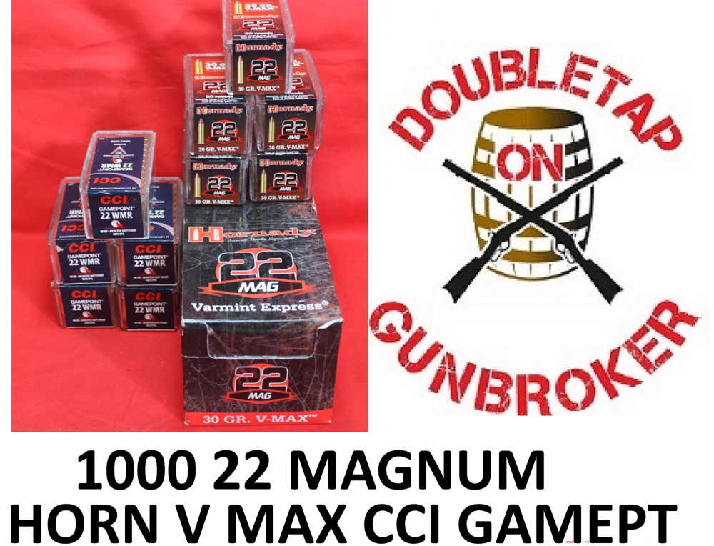 1000 22 MAGNUM HORNADY V-MAX CCI GAMEPOINT 22 WMR 1000 ROUNDS CHEAP-img-0
