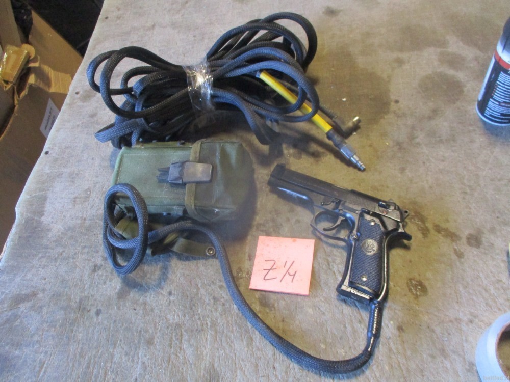 Used FATS Simulations M9 Beretta Pistol, Tethered w/Recoil-img-0