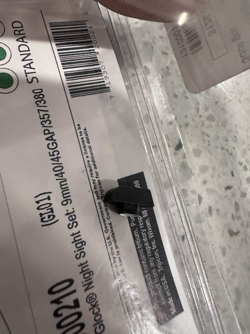 Trijicon GL01 Tritium 3 Green Dot Night Sights for Glock 9mm and .40-img-1