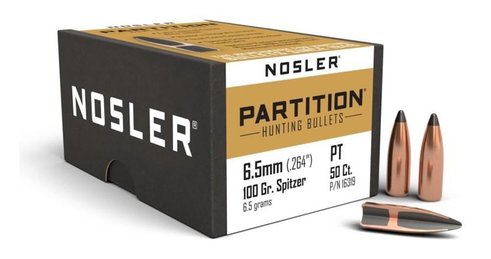 NOSLER 16319 Partition 6.5 Creedmoor 100gr Spitzer 50/Box-img-1