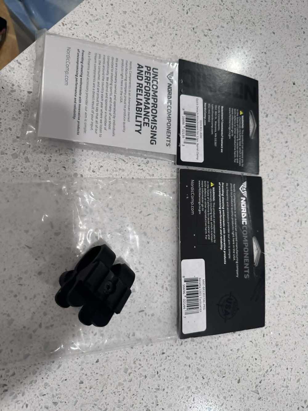 Beretta 1301 Tactical Barrel Clamp with 2 QD sling mounts and 1913 rail -img-5