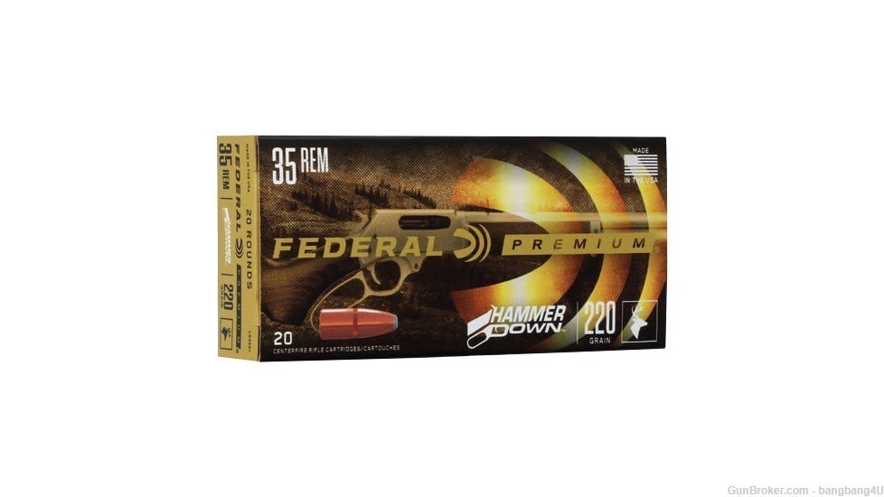 Federal Premium 35 Remington 220 gr. Bonded HP ,  20 rds. Ready to ship!-img-0