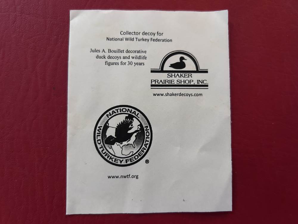 John A. Boullt Collection Limited Edition NWTF Wood Duck Decoy #32 of 2500 -img-18