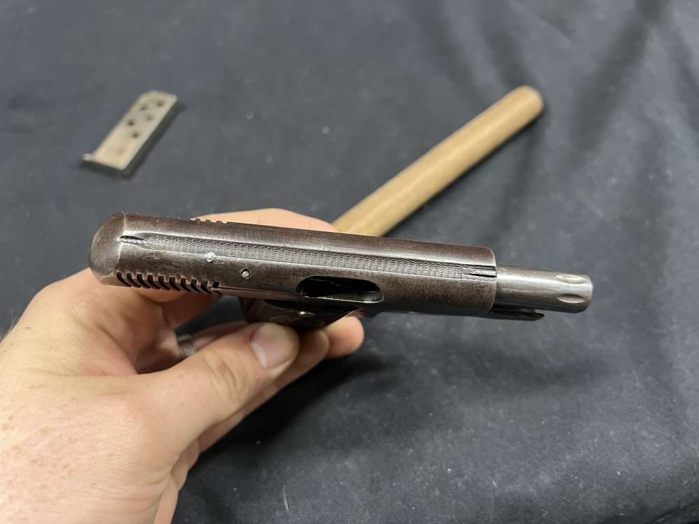 Bronco 1918 Spanish semi auto pistol 25 ACP 6.35 2” 2’ mags-img-7