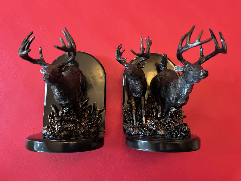 Rare Marc Pierce Signature Collection Living Large Whitetail Bookends A116 -img-1