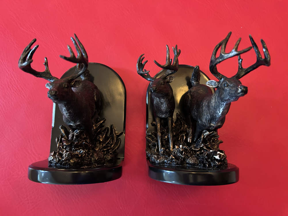 Rare Marc Pierce Signature Collection Living Large Whitetail Bookends A116 -img-10