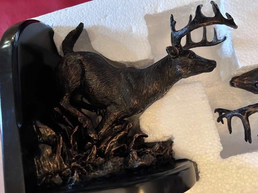 Rare Marc Pierce Signature Collection Living Large Whitetail Bookends A116 -img-14