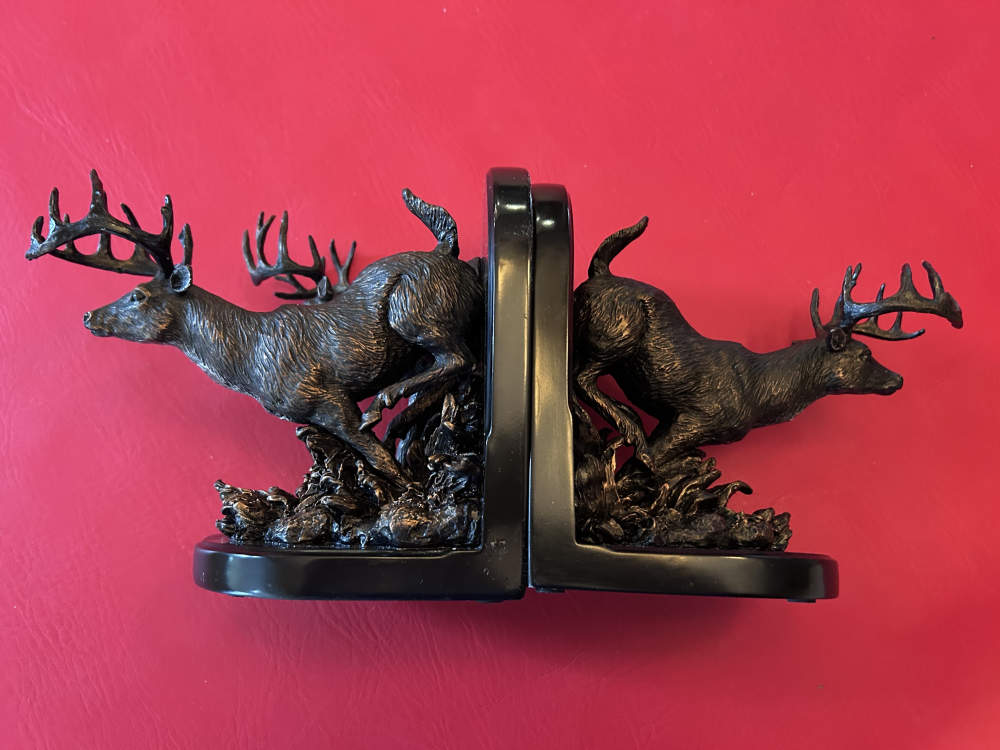 Rare Marc Pierce Signature Collection Living Large Whitetail Bookends A116 -img-17
