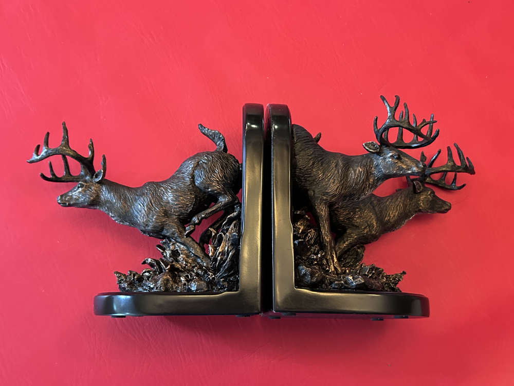 Rare Marc Pierce Signature Collection Living Large Whitetail Bookends A116 -img-2