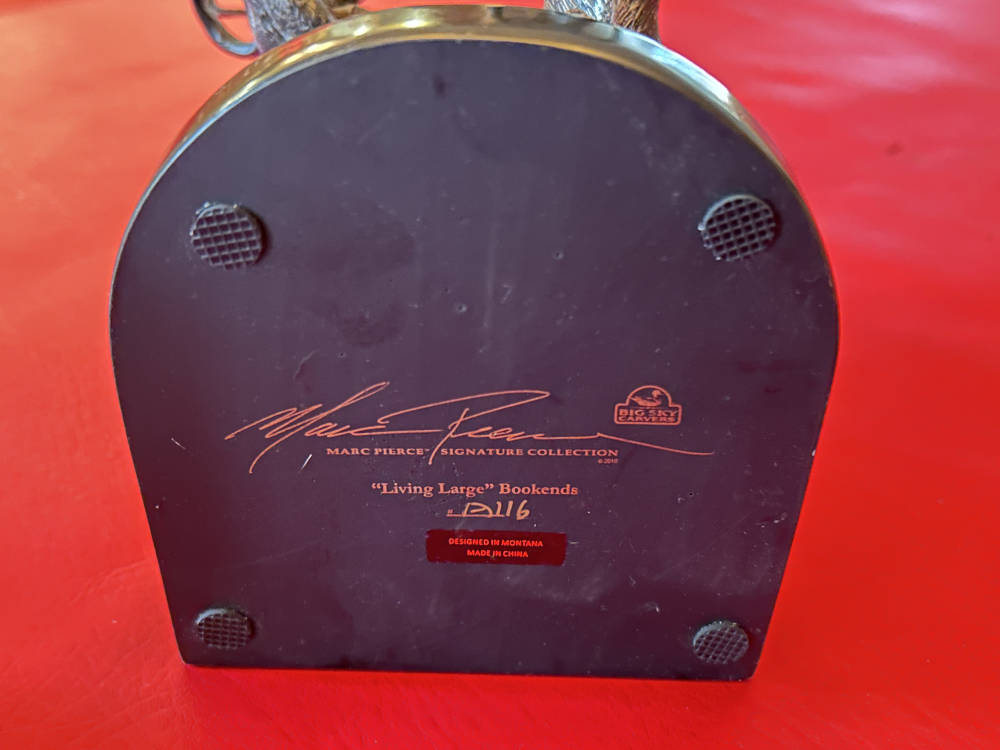 Rare Marc Pierce Signature Collection Living Large Whitetail Bookends A116 -img-4