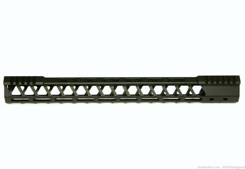 AR10 LR308 17" Mlok HandGuard Free float HIGH Profile TOP CUT (MADE IN USA)-img-1