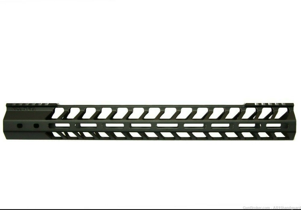 AR10 LR308 17" Mlok HandGuard Free float HIGH Profile TOP CUT (MADE IN USA)-img-0
