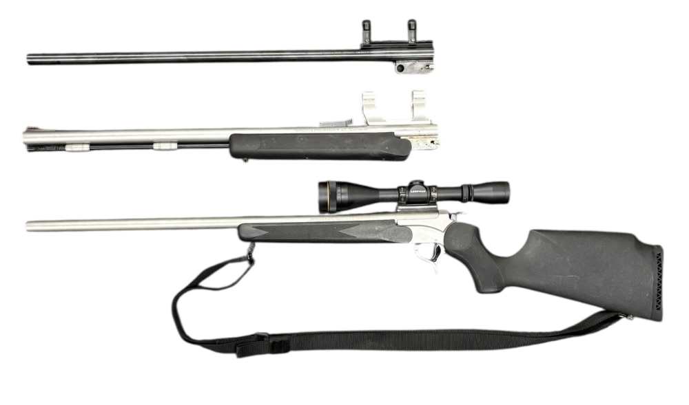 Thompson Encore w/ Leupold Scope and Three Barrels (7mm, .22-250, .50 BPM)-img-0
