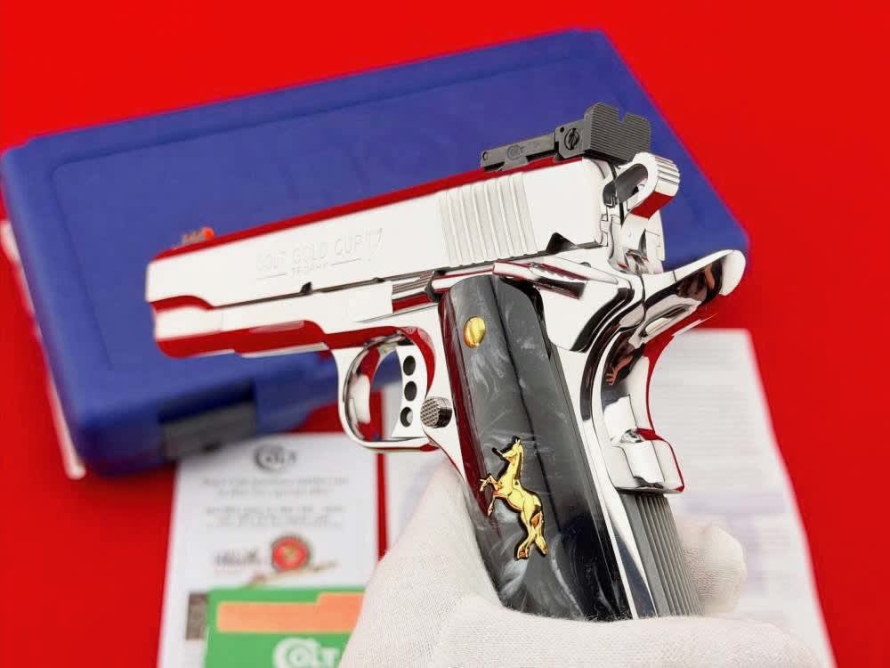 *MINT* Colt Gold Cup Lite Trophy 1911 .45 ACP Polished Stainless 5" w/ Case-img-13