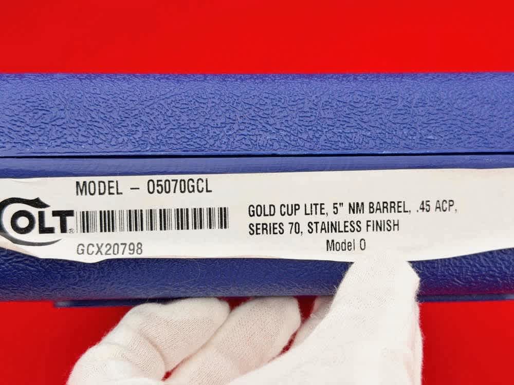 *MINT* Colt Gold Cup Lite Trophy 1911 .45 ACP Polished Stainless 5" w/ Case-img-23