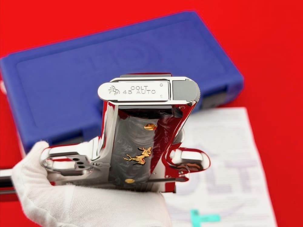 *MINT* Colt Gold Cup Lite Trophy 1911 .45 ACP Polished Stainless 5" w/ Case-img-22