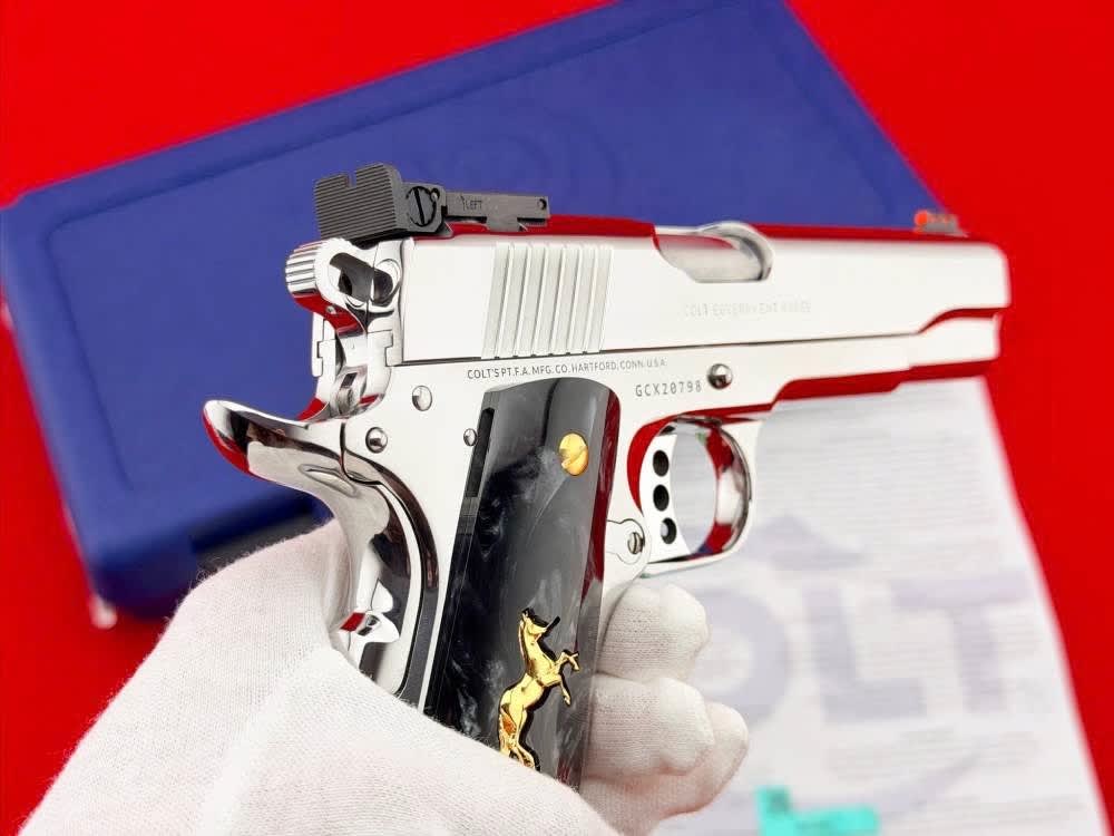 *MINT* Colt Gold Cup Lite Trophy 1911 .45 ACP Polished Stainless 5" w/ Case-img-14