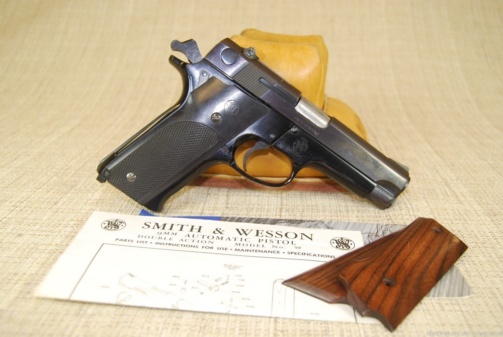 S&W 59 Blue w/wood grips-img-4