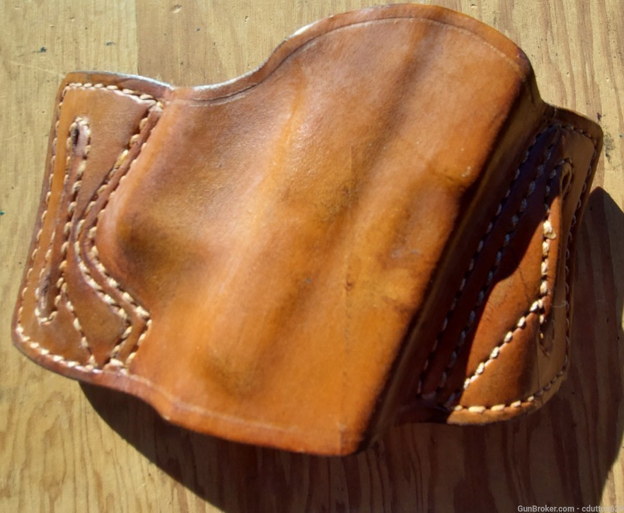 Sun leather products brown leather RH OWB holster H4 17G Glock 17-img-1