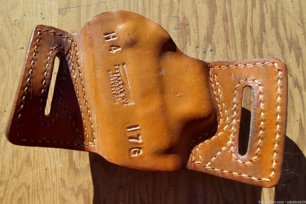 Sun leather products brown leather RH OWB holster H4 17G Glock 17-img-0