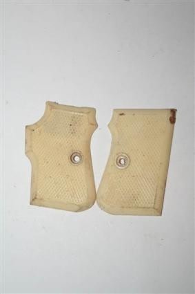 Tangfolio grips - checkered white plastic-img-0
