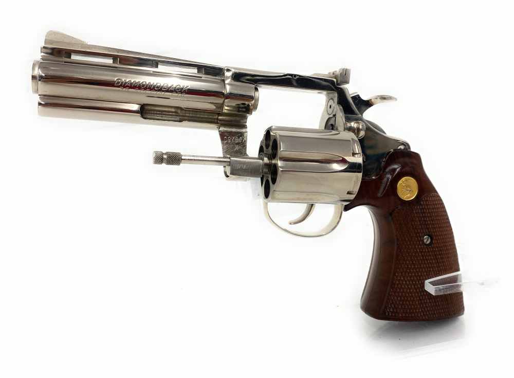 COLT Diamondback Nickel plated- .38 SPL - 6 ROUNDS - 4 "-img-6