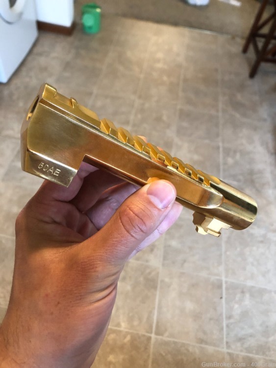 MRI OEM Desert Eagle XIX Real 24k GOLD Barrel Fits 50AE •Mirror Polished-img-1