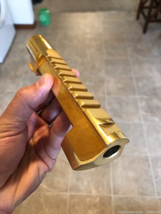 MRI OEM Desert Eagle XIX Real 24k GOLD Barrel Fits 50AE •Mirror Polished-img-6