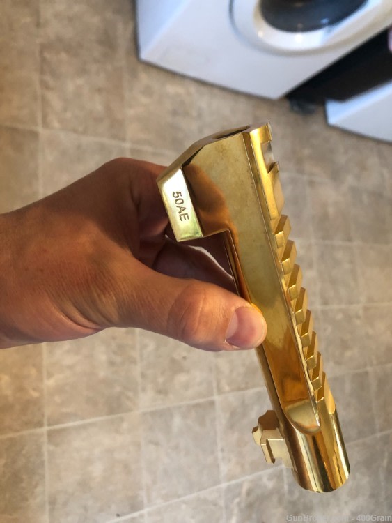 MRI OEM Desert Eagle XIX Real 24k GOLD Barrel Fits 50AE •Mirror Polished-img-3