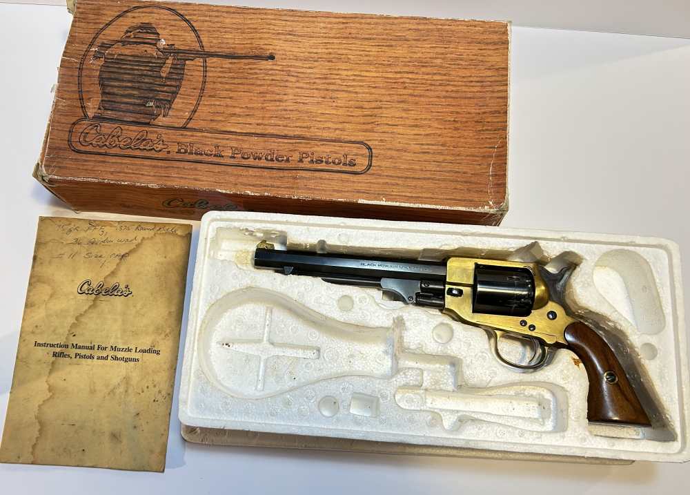 1862 Spiller & Burr Black Powder Pistol w/ custom front sight & accessories-img-12