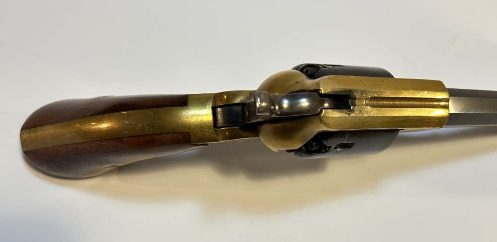 1862 Spiller & Burr Black Powder Pistol w/ custom front sight & accessories-img-7