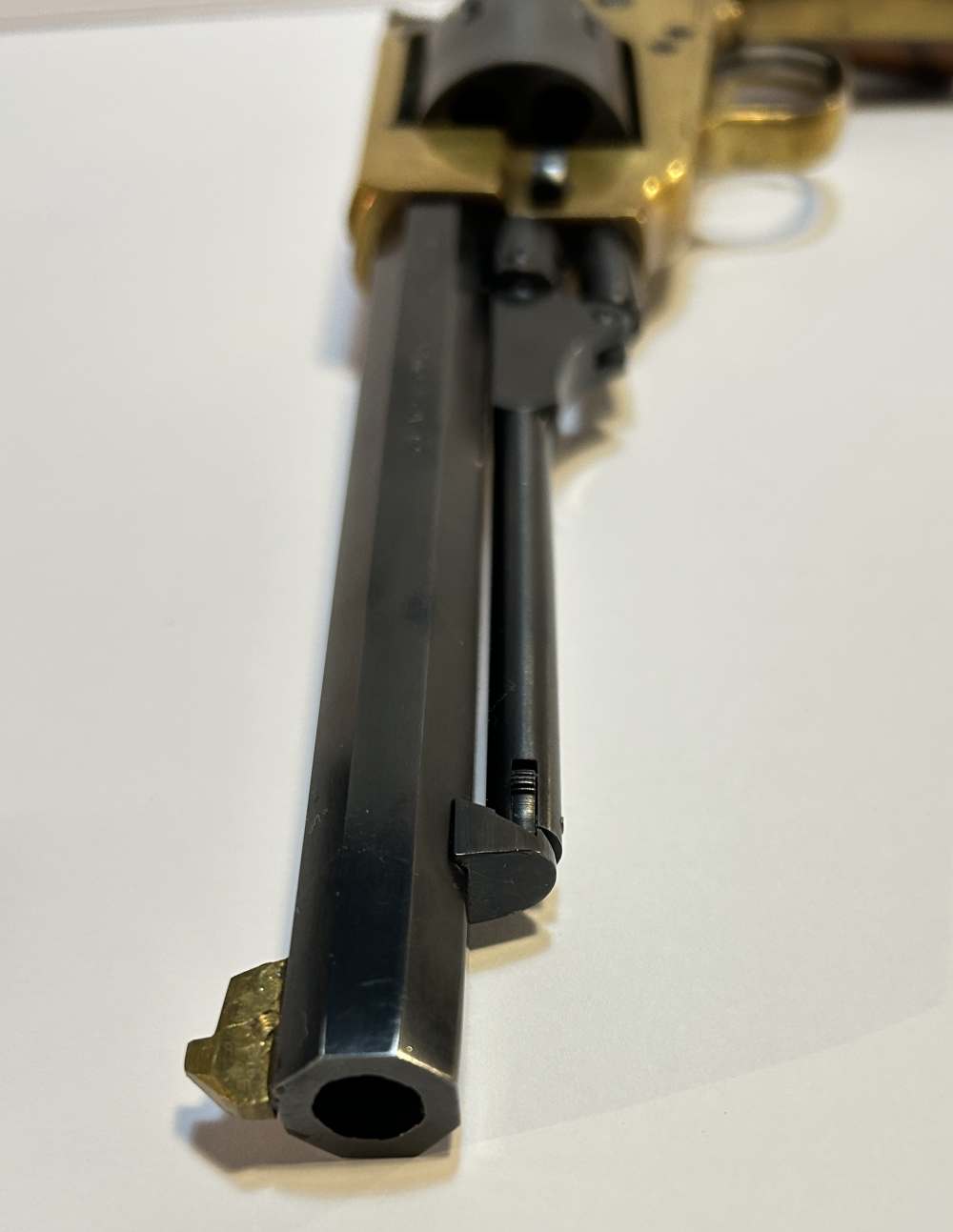 1862 Spiller & Burr Black Powder Pistol w/ custom front sight & accessories-img-2