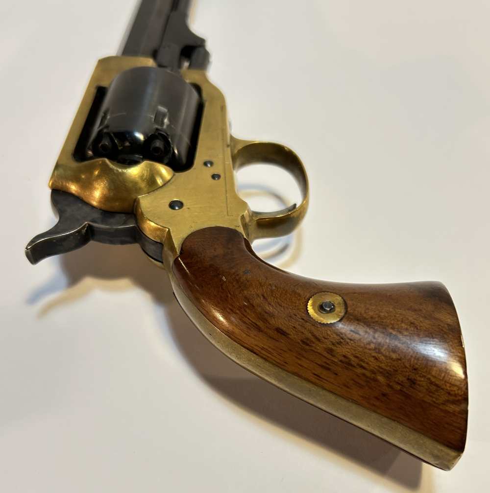1862 Spiller & Burr Black Powder Pistol w/ custom front sight & accessories-img-1