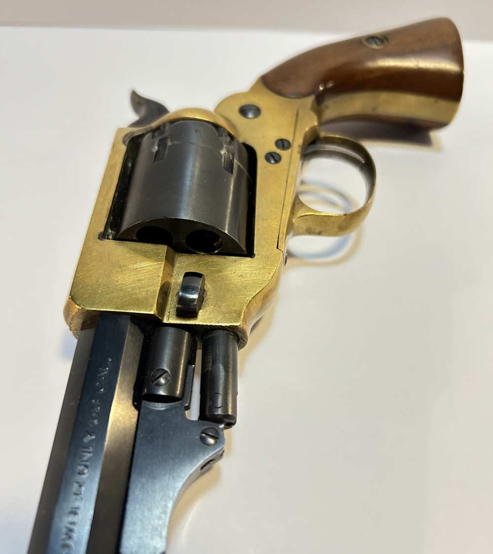 1862 Spiller & Burr Black Powder Pistol w/ custom front sight & accessories-img-3