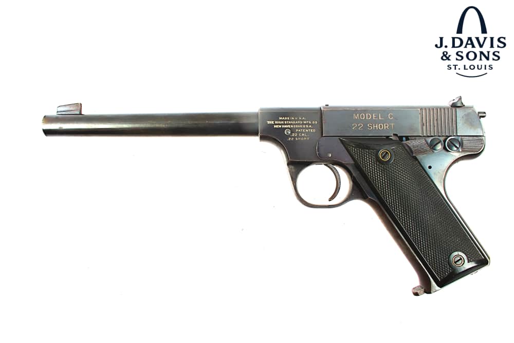 High Standard Model C 22 Short Target Pistol 6.75" Pre-War (C&R)-img-0